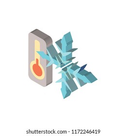 Cold isometric left top view 3D icon