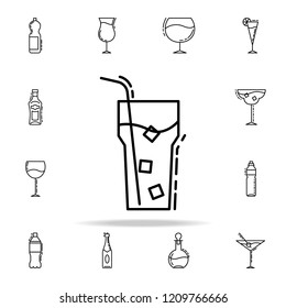 cold juice with ice dusk icon. Drinks & Beverages icons universal set for web and mobile