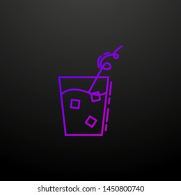 Cold juice with ice dusk nolan icon. Elements of drinks and beverages set. Simple icon for websites, web design, mobile app, info graphics