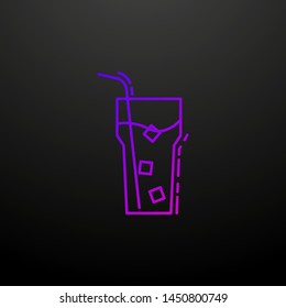 Cold juice with ice dusk nolan icon. Elements of drinks and beverages set. Simple icon for websites, web design, mobile app, info graphics