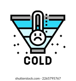 cold leads color icon vector. cold leads sign. isolated symbol illustration