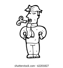 cold man cartoon