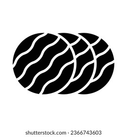 Cold Meat Vector Glyph Icon For Personal And Commercial Use.
