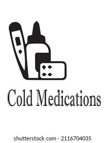 cold medications vector symbol icon eps 10
