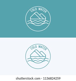 Cold mineral water iceberg logo