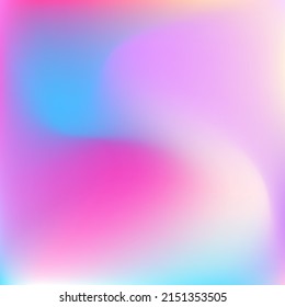 Cold Multicolor Vibrant Vivid Smooth Surface. Light Colorful Pastel Liquid Color Background. Dynamic Fluid Blurred Sky Wavy Gradient Background. Water Pink Neon Bright Curve Swirl Gradient Mesh.