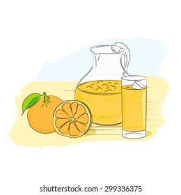 Cold orange juice 