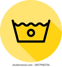 cold outline icon in long shadow style