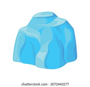 Cold piece. Symbol of chill, cooling ice crystals, cartoon flat vector illustration isolated on white background