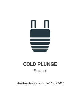 Cold plunge glyph icon vector on white background. Flat vector cold plunge icon symbol sign from modern sauna collection for mobile concept and web apps design.