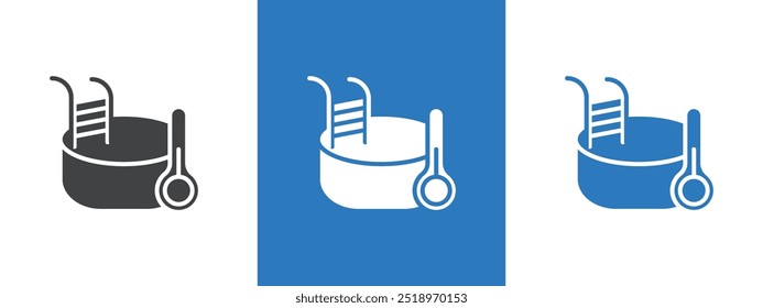 Cold plunge icon thin line illustration