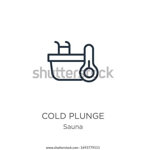 Cold Plunge Icon Thin Linear Cold Stock Vector (Royalty Free ...