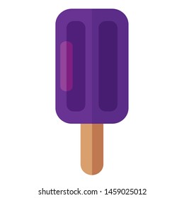 cold popsicle ice cream on white background vector illustration