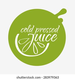 Cold preserved juice vector illustrative logo template (sign, icon)
