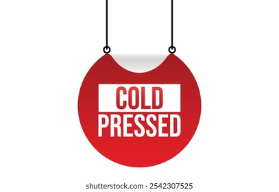 Cold Pressed banner design. Cold Pressed icon. Flat style vector illustration.