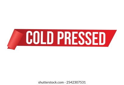 Diseño de Anuncio prensado en frío. Icono de Cold Pressed. Ilustración vectorial de estilo plano.