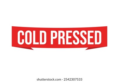 Diseño de Anuncio prensado en frío. Icono de Cold Pressed. Ilustración vectorial de estilo plano.