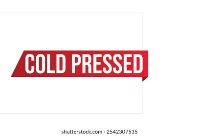 Diseño de Anuncio prensado en frío. Icono de Cold Pressed. Ilustración vectorial de estilo plano.