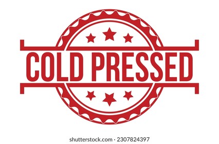 Cold Pressed grunge rubber stamp on white background. Cold Pressed Rubber Stamp.