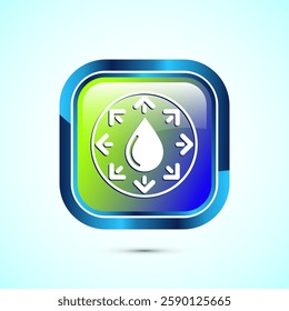 Cold pressed icon design illustration. Cold pressed label badge logo design template, Glossy square button design