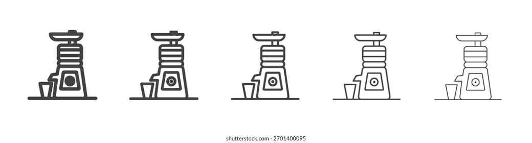 Cold pressed juicer icon design, logo, app, UI. Vector illustration, EPS