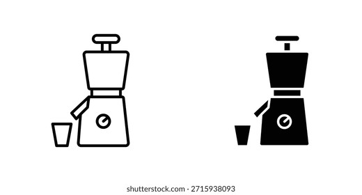 Colección de diseño de icono de exprimidor prensado en frío. Signo y Vector para diseños de interfaz de usuario