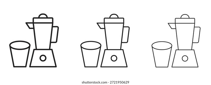 Conjunto de pictogramas negros con logotipo de exprimidor prensado en frío. arte de contorno de línea delgada.