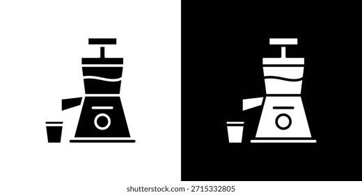 Cold pressed juicer icon Set collection. Vector silhouette.