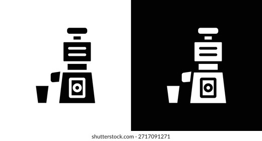 Diseño de Vector de conjunto de iconos de exprimidor prensado en frío para concepto móvil y Diseño web.