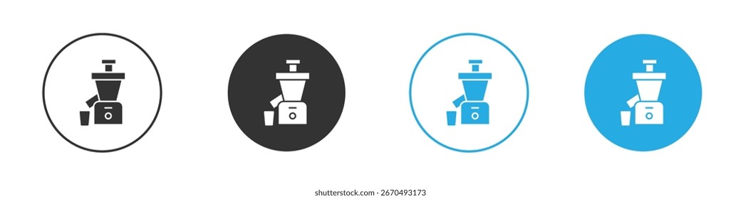 Cold pressed juicer icon, simple flat style, illustration, logo sign symbol pictogram template, for ui or ux.