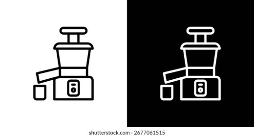 Cold pressed juicer icon. Simple thin line, outline vectors