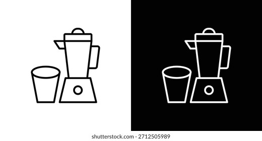 Icono de exprimidor prensado en frío en estilo lineal simple.