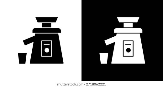 Icono de exprimidor prensado en frío. Pictograma simple de alta calidad. Estilo sólido moderno