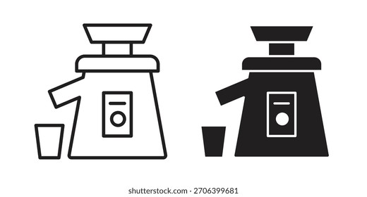Cold pressed juicer icon vector illustration. Flat design. Graphic design vector symbols.