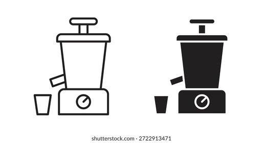 Icono de exprimidor prensado en frío para Web y App. Ilustración vectorial eps