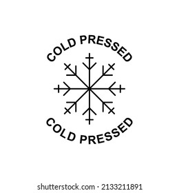 Cold pressed  Label  icon in black line style icon, style isolated on white background