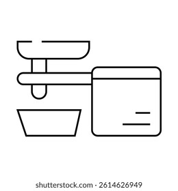 cold pressed oil press machine line icon vector. cold pressed oil press machine sign. isolated contour symbol black illustration