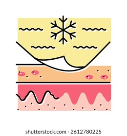 cold problem skin color icon vector. cold problem skin sign. isolated symbol illustration