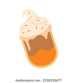 Latte de abóbora fria com polvilhas