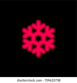 Cold red glowing neon ui ux icon. Glowing sign logo vector