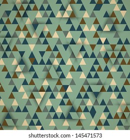 cold retro triangular 3d background. retro concept