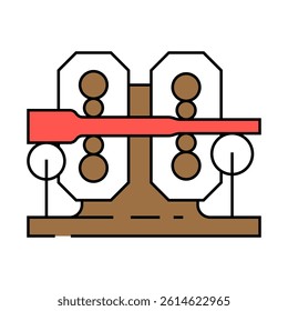 cold rolling steel production line icon vector. cold rolling steel production sign. isolated symbol illustration
