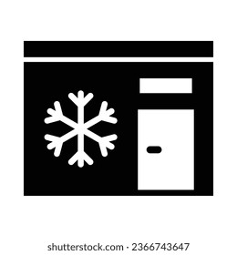 Cold Room Vector Glyph Icon For Personal And Commercial Use.

