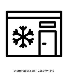 Cold Room Vector Line Icon Design