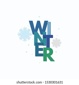 Cold season typography. Season card, banner template. winter typography vector