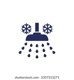 cold shower icon on white