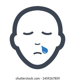 Cold sickness flat vector icon