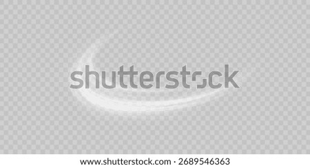 Cold smoke flow, abstract transparent vector swirl graphic. Spiral swirl. Christmas cold snowstorm effect.