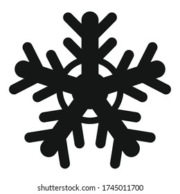 Icono de copo de nieve frío. Ilustración simple del icono del vector copo de nieve frío para el diseño web aislado en fondo blanco