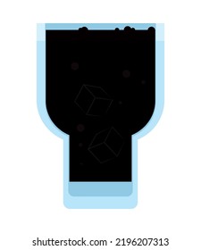 cold soda icon flat isolated
